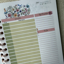 Load image into Gallery viewer, Wildflower Field Undated Daily Planner - Spiral Notebook
