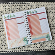 Load image into Gallery viewer, Sunset Succulents Undated Daily Planner Notebook