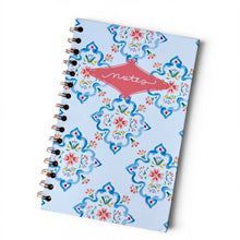 Load image into Gallery viewer, Blue Tile Spiral Notebook