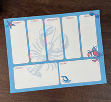 Load image into Gallery viewer, Blue Ocean Desktop Weekly Planner Notepad