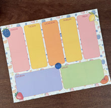 Load image into Gallery viewer, Fruit Salad Desktop Weekly Planner Notepad