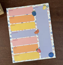 Load image into Gallery viewer, Fruit Salad Desktop Weekly Planner Notepad