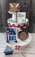 Load image into Gallery viewer, DIY Lake Tiered Tray Unfinished Paint Kit
