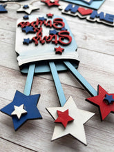 Load image into Gallery viewer, DIY Patriotic Tiered Tray Unfinished Paint Kit