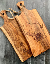 Load image into Gallery viewer, Custom Floral State Cutting Board