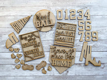 Load image into Gallery viewer, DIY Baseball Tiered Tray Unfinished Paint Kit