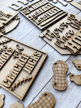 Load image into Gallery viewer, DIY Baseball Tiered Tray Unfinished Paint Kit