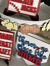 Load image into Gallery viewer, DIY Baseball Tiered Tray Unfinished Paint Kit