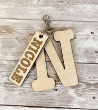 Load image into Gallery viewer, Paint Your Own Custom Initial and Name Tag Keychain DIY Kit