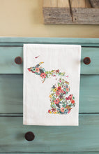 Load image into Gallery viewer, Custom State Floral Tea Towel