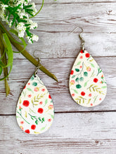 Load image into Gallery viewer, Floral teardrop earrings