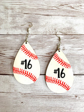 Load image into Gallery viewer, Baseball/Softball custom teardrop earrings