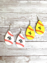 Load image into Gallery viewer, Baseball/Softball custom teardrop earrings