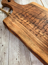 Load image into Gallery viewer, Large Custom Handwritten Recipe Cutting Board