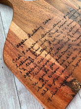 Load image into Gallery viewer, Small Custom Handwritten Recipe Cutting Board