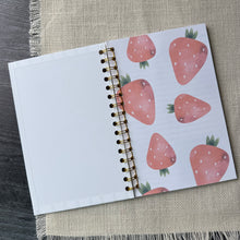 Load image into Gallery viewer, Strawberry Stripes Spiral Notebook
