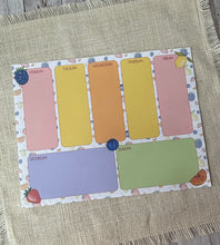 Load image into Gallery viewer, Weekly Planner Desktop Notepad - Fruit Salad

