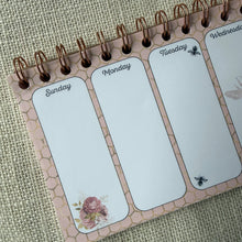 Load image into Gallery viewer, Bees &amp; Honeycomb Weekly Desktop Notepad
