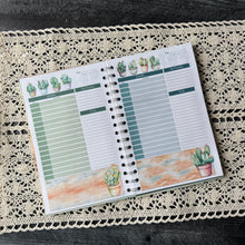 Load image into Gallery viewer, Sunset Succulents Undated Daily Planner Notebook
