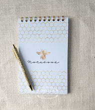 Load image into Gallery viewer, Spiral Notebook - Bees &amp; Honeycomb
