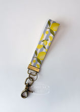 Load image into Gallery viewer, Fabric Wristlet Keychain - Lemon Zest
