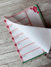 Load image into Gallery viewer, Strawberry Desktop Weekly Planner Notepad
