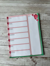 Load image into Gallery viewer, Strawberry Desktop Weekly Planner Notepad
