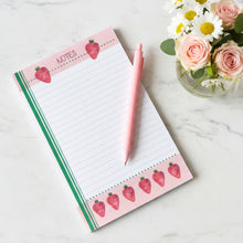 Load image into Gallery viewer, Strawberry Notepads - 5.5”x8.5”
