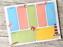 Load image into Gallery viewer, Seaside Desktop Weekly Planner Notepad
