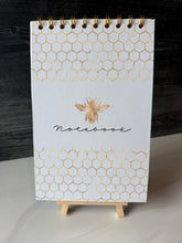 Load image into Gallery viewer, Bees &amp; Honeycomb Spiral Notebook
