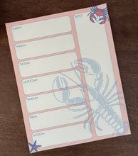 Load image into Gallery viewer, Blue Ocean Desktop Weekly Planner Notepad
