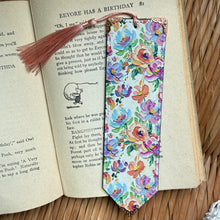 Load image into Gallery viewer, Leather Bookmark - Flower Garden
