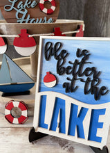 Load image into Gallery viewer, DIY Lake Tiered Tray Unfinished Paint Kit

