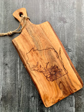 Load image into Gallery viewer, Custom Floral State Cutting Board
