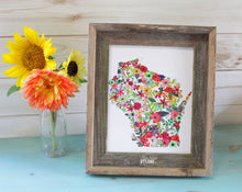 Load image into Gallery viewer, Custom State Floral Art Print
