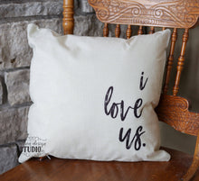 Load image into Gallery viewer, I love us pillow throw pillow

