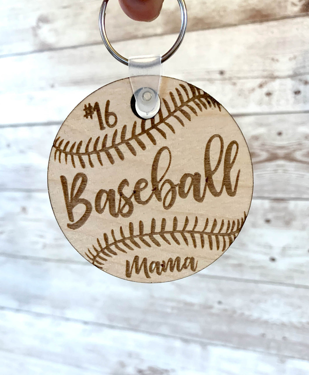 Baseball / Softball Keychain Custom Engraved