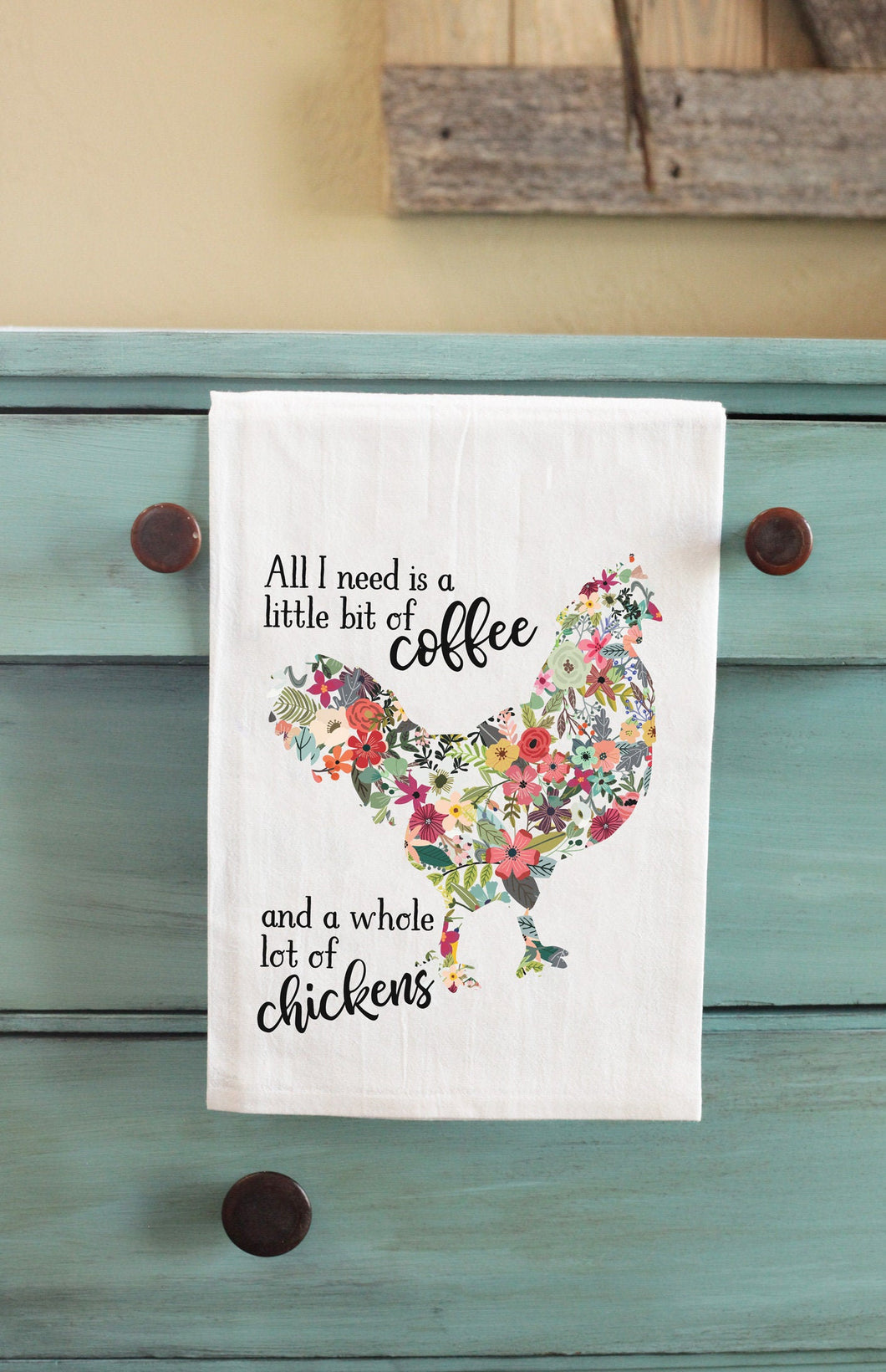 Coffee and Chickens Kitchen Towel