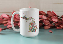 Load image into Gallery viewer, Floral Custom State Mug
