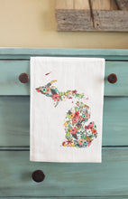 Load image into Gallery viewer, Custom State Floral Tea Towel

