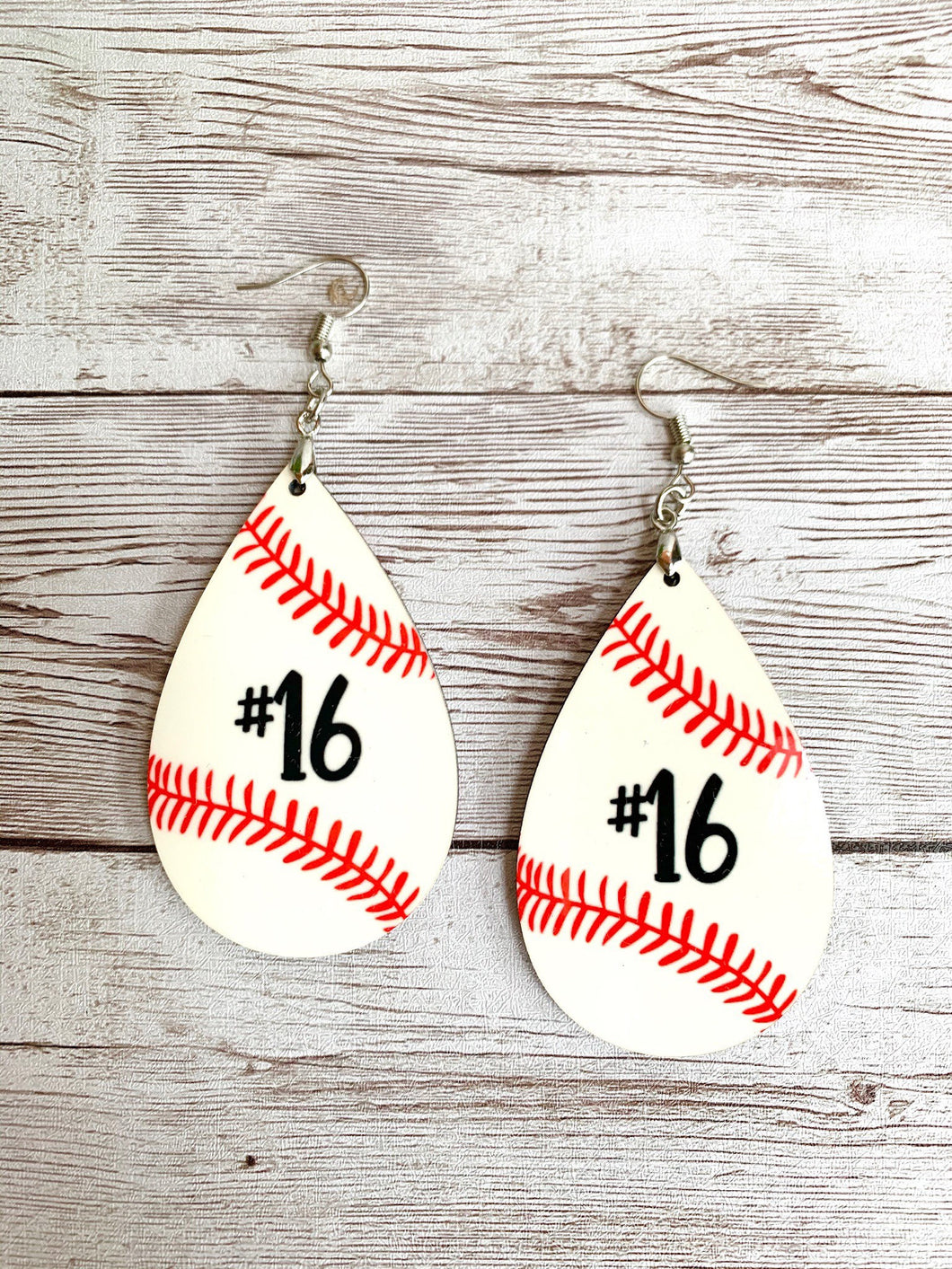 Baseball/Softball custom teardrop earrings