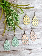 Load image into Gallery viewer, Geometric teardrop earrings - 3 colors to choose from
